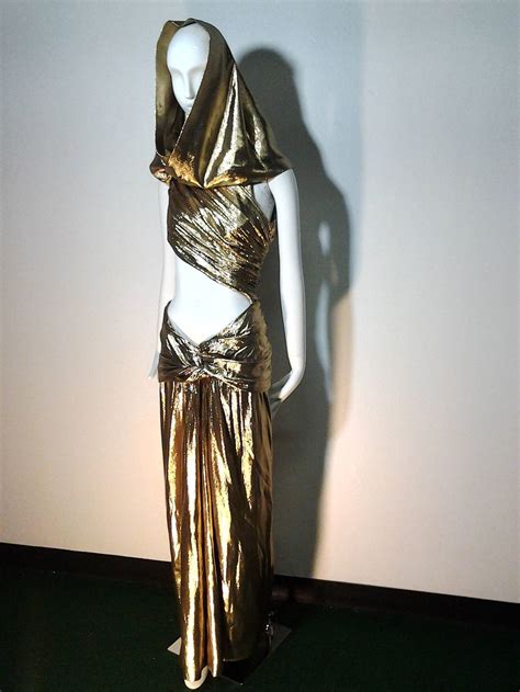 gold dress yves saint laurent